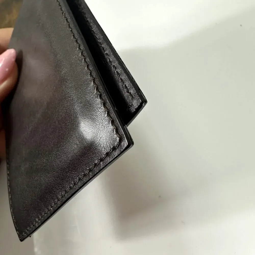 Gucci Pocket Mirror with Leather Case Authentic Vintage
